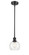 Ballston LED Mini Pendant in Matte Black (405|516-1S-BK-G122-6-LED)
