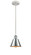 Ballston One Light Mini Pendant in White Polished Chrome (405|516-1P-WPC-M8)