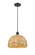 Ballston One Light Mini Pendant in Matte Black (405|516-1P-BK-RBD-12-NAT)