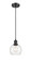 Ballston LED Mini Pendant in Matte Black (405|516-1P-BK-G122-6-LED)