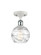 Ballston LED Semi-Flush Mount in White Polished Chrome (405|516-1C-WPC-G1213-6-LED) Ballston LED Semi-Flush Mount in White Polished Chrome (405|516-1C-WPC-G1213-6-LED)