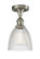 Ballston One Light Semi-Flush Mount in Brushed Satin Nickel (405|516-1C-SN-G382)