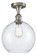 Ballston One Light Semi-Flush Mount in Brushed Satin Nickel (405|516-1C-SN-G124-10)