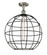 Ballston One Light Semi-Flush Mount in Satin Nickel (405|516-1C-SN-CE-16-BK)
