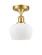 Ballston One Light Semi-Flush Mount in Satin Gold (405|516-1C-SG-G91)