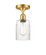 Ballston One Light Semi-Flush Mount in Satin Gold (405|516-1C-SG-G342)