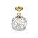 Ballston LED Semi-Flush Mount in Satin Gold (405|516-1C-SG-G122-8RW-LED)