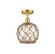 Ballston LED Semi-Flush Mount in Satin Gold (405|516-1C-SG-G122-8RB-LED)
