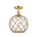 Ballston One Light Semi-Flush Mount in Satin Gold (405|516-1C-SG-G122-10RB)