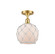 Ballston LED Semi-Flush Mount in Satin Gold (405|516-1C-SG-G121-8RW-LED)