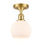 Ballston One Light Semi-Flush Mount in Satin Gold (405|516-1C-SG-G121-6)