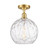 Ballston One Light Semi-Flush Mount in Satin Gold (405|516-1C-SG-G1215-10)