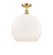 Ballston LED Semi-Flush Mount in Satin Gold (405|516-1C-SG-G121-14-LED)