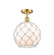 Ballston LED Semi-Flush Mount in Satin Gold (405|516-1C-SG-G121-10RW-LED)