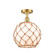 Ballston LED Semi-Flush Mount in Satin Gold (405|516-1C-SG-G121-10RB-LED)
