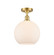 Ballston LED Semi-Flush Mount in Satin Gold (405|516-1C-SG-G121-10-LED)