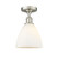 Ballston One Light Semi-Flush Mount in Polished Nickel (405|516-1C-PN-GBD-752)