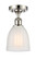 Ballston One Light Semi-Flush Mount in Polished Nickel (405|516-1C-PN-G441)