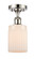 Ballston One Light Semi-Flush Mount in Polished Nickel (405|516-1C-PN-G341)