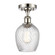 Ballston One Light Semi-Flush Mount in Polished Nickel (405|516-1C-PN-G292)