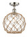 Ballston One Light Semi-Flush Mount in Polished Nickel (405|516-1C-PN-G122-10RB)