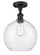 Ballston One Light Semi-Flush Mount in Oil Rubbed Bronze (405|516-1C-OB-G124-10)
