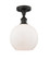 Ballston One Light Semi-Flush Mount in Oil Rubbed Bronze (405|516-1C-OB-G121-8)