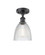 Ballston LED Semi-Flush Mount in Matte Black (405|516-1C-BK-G382-LED)