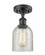Ballston One Light Semi-Flush Mount in Matte Black (405|516-1C-BK-G259)