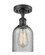 Ballston LED Semi-Flush Mount in Matte Black (405|516-1C-BK-G257-LED)