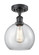 Ballston LED Semi-Flush Mount in Matte Black (405|516-1C-BK-G122-8-LED)