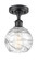 Ballston LED Semi-Flush Mount in Matte Black (405|516-1C-BK-G1213-6-LED)