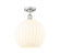 Ballston One Light Semi-Flush Mount in Matte Black (405|516-1C-BK-G121-12)