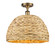 Ballston One Light Semi-Flush Mount in Brushed Brass (405|516-1C-BB-RBD-16-NAT)