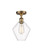 Ballston LED Semi-Flush Mount in Brushed Brass (405|516-1C-BB-G652-8-LED)