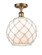 Ballston One Light Semi-Flush Mount in Brushed Brass (405|516-1C-BB-G121-10RW)