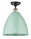 Ballston LED Semi-Flush Mount in Black Antique Brass (405|516-1C-BAB-MBD-12-BK-LED)