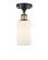 Ballston One Light Semi-Flush Mount in Black Antique Brass (405|516-1C-BAB-G801)