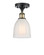 Ballston One Light Semi-Flush Mount in Black Antique Brass (405|516-1C-BAB-G441)
