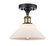 Ballston One Light Semi-Flush Mount in Black Antique Brass (405|516-1C-BAB-G131)