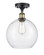 Ballston One Light Semi-Flush Mount in Black Antique Brass (405|516-1C-BAB-G124-10)