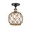 Ballston One Light Semi-Flush Mount in Black Antique Brass (405|516-1C-BAB-G122-8RB)