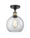 Ballston One Light Semi-Flush Mount in Black Antique Brass (405|516-1C-BAB-G122-8)
