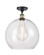 Ballston One Light Semi-Flush Mount in Black Antique Brass (405|516-1C-BAB-G122-14)