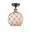 Ballston One Light Semi-Flush Mount in Black Antique Brass (405|516-1C-BAB-G121-8RB)