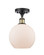 Ballston One Light Semi-Flush Mount in Black Antique Brass (405|516-1C-BAB-G121-8)