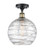 Ballston One Light Semi-Flush Mount in Black Antique Brass (405|516-1C-BAB-G1213-10)