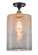 Ballston One Light Semi-Flush Mount in Black Antique Brass (405|516-1C-BAB-G116-L)