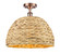 Ballston One Light Semi-Flush Mount in Antique Copper (405|516-1C-AC-RBD-16-NAT)