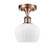 Ballston One Light Semi-Flush Mount in Antique Copper (405|516-1C-AC-G91)